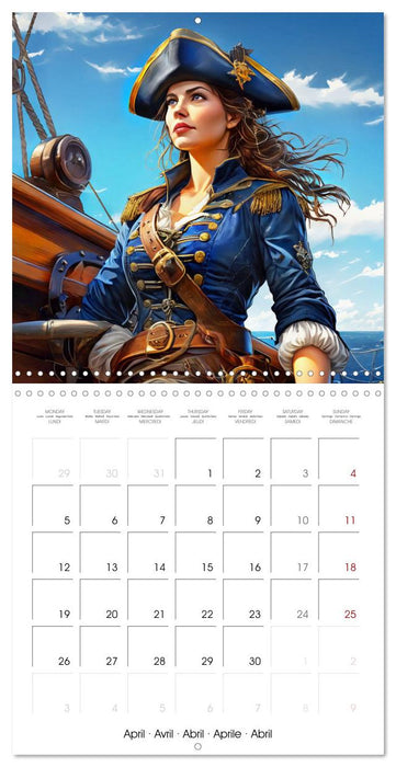Female Pirates - Courage and Adventure (CALVENDO Monthly Calendar 2027)