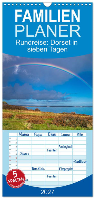 Rundreise: Dorset in sieben Tagen (CALVENDO Familienplaner 2027)