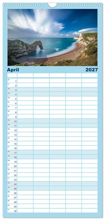 Rundreise: Dorset in sieben Tagen (CALVENDO Familienplaner 2027)