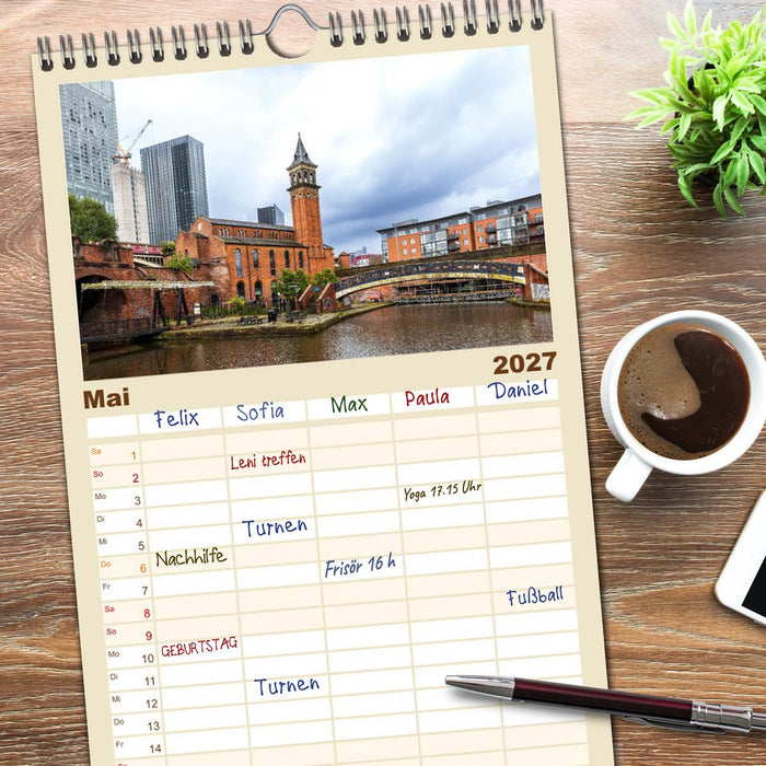 Faszination Manchester (CALVENDO Familienplaner 2027)