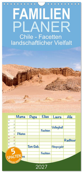 Chile - Facetten landschaftlicher Vielfalt (CALVENDO Familienplaner 2027)
