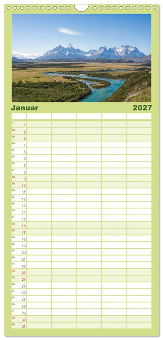 Chile - Facetten landschaftlicher Vielfalt (CALVENDO Familienplaner 2027)