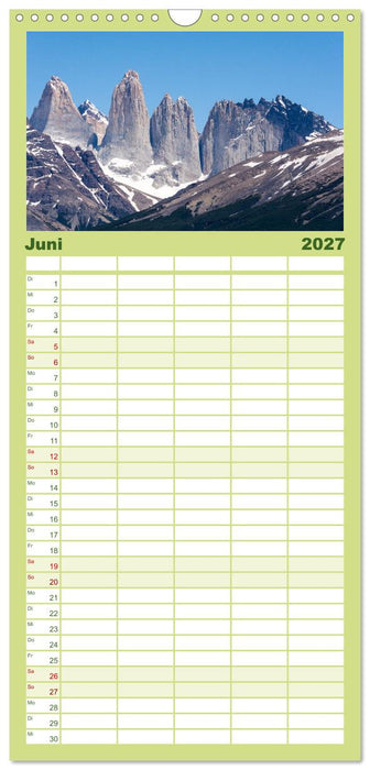 Chile - Facetten landschaftlicher Vielfalt (CALVENDO Familienplaner 2027)