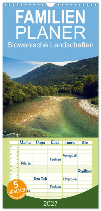 Slowenische Landschaften (CALVENDO Familienplaner 2027)