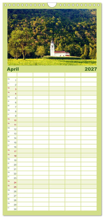 Slowenische Landschaften (CALVENDO Familienplaner 2027)
