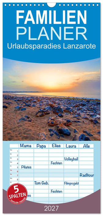 Urlaubsparadies Lanzarote (CALVENDO Familienplaner 2027)
