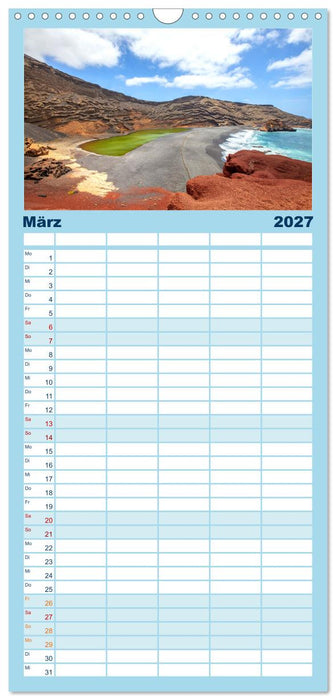 Urlaubsparadies Lanzarote (CALVENDO Familienplaner 2027)
