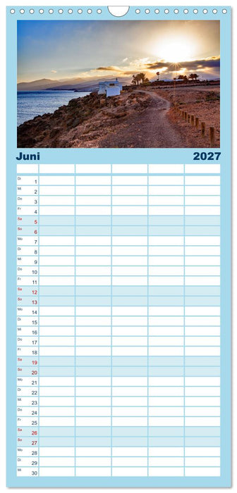 Urlaubsparadies Lanzarote (CALVENDO Familienplaner 2027)