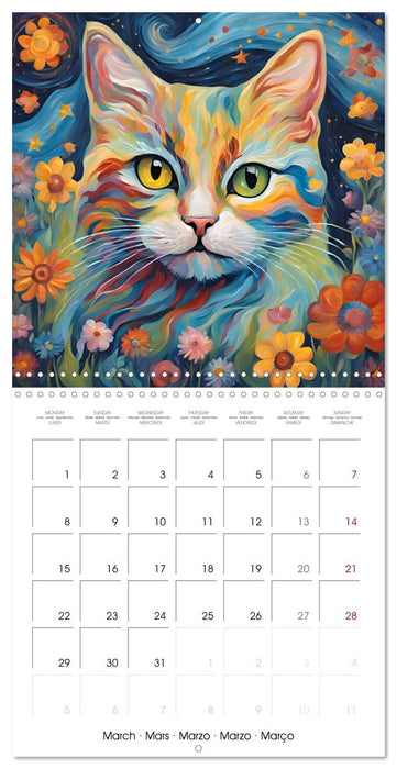 Chats Impressionnistes (CALVENDO Calendrier mensuel 2027)