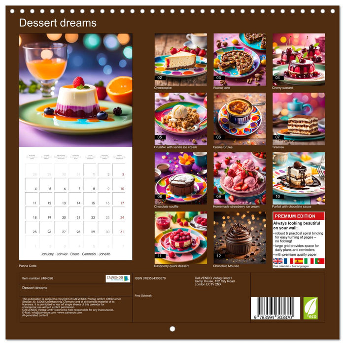 Dessert dreams (CALVENDO Monthly Calendar 2027)