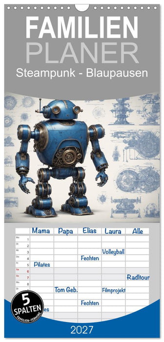 Steampunk - Blaupausen (CALVENDO Familienplaner 2027)
