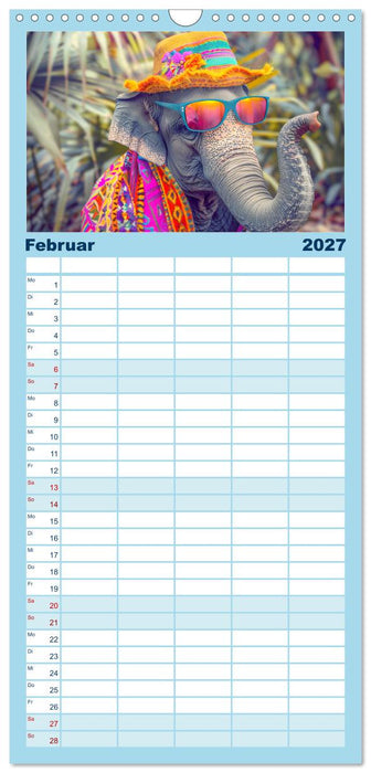 Big & Beautiful. Tierische Plus Size Models. Elefanten und Co. (CALVENDO Familienplaner 2027)