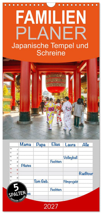 Japanische Tempel und Schreine (CALVENDO Familienplaner 2027)