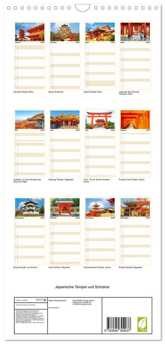 Japanische Tempel und Schreine (CALVENDO Familienplaner 2027)