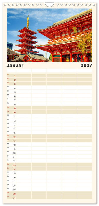 Japanische Tempel und Schreine (CALVENDO Familienplaner 2027)