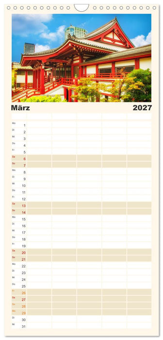 Japanische Tempel und Schreine (CALVENDO Familienplaner 2027)