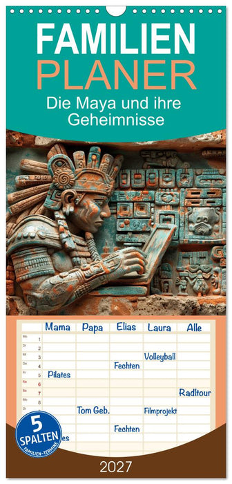 Die Maya und ihre Geheimnisse (CALVENDO Familienplaner 2027)