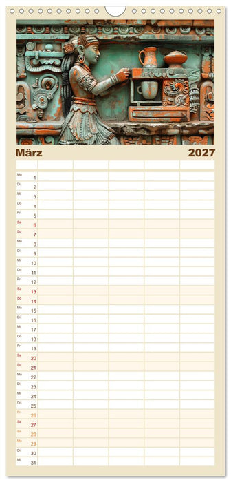 Die Maya und ihre Geheimnisse (CALVENDO Familienplaner 2027)