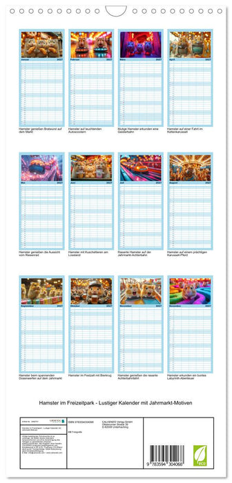 Hamster im Freizeitpark - Lustiger Kalender mit Jahrmarkt-Motiven (CALVENDO Familienplaner 2027)