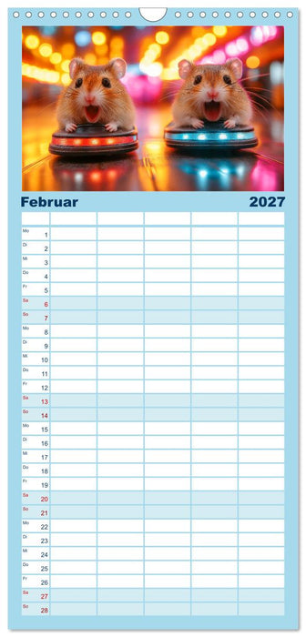 Hamster im Freizeitpark - Lustiger Kalender mit Jahrmarkt-Motiven (CALVENDO Familienplaner 2027)