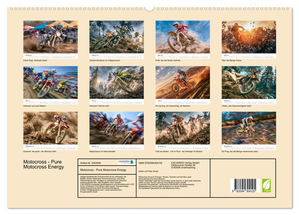 Motocross - Pure Motocross Energy (CALVENDO Premium Wandkalender 2027)