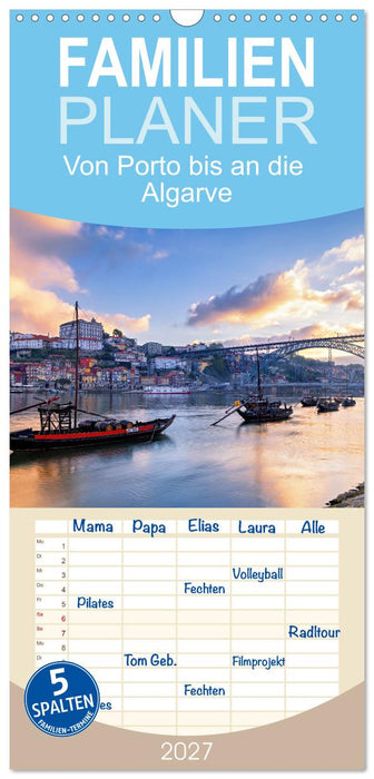 Von Porto bis an die Algarve (CALVENDO Familienplaner 2027)