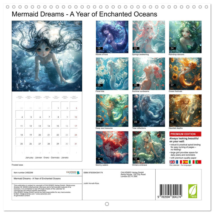 Mermaid Dreams - A Year of Enchanted Oceans (CALVENDO Monthly Calendar 2027)