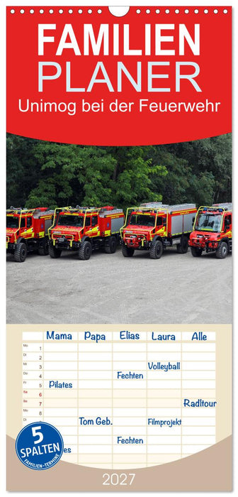 Unimog bei der Feuerwehr (CALVENDO Familienplaner 2027)