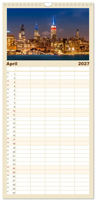 NEW YORK CITY Urbane Magie (CALVENDO Familienplaner 2027)