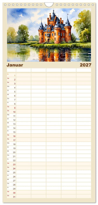 Märchenschlösser und Burgen (CALVENDO Familienplaner 2027)