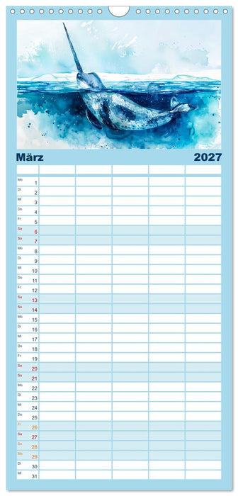 Eisige Polarkreise - Faszination der polaren Tierwelt (CALVENDO Familienplaner 2027)