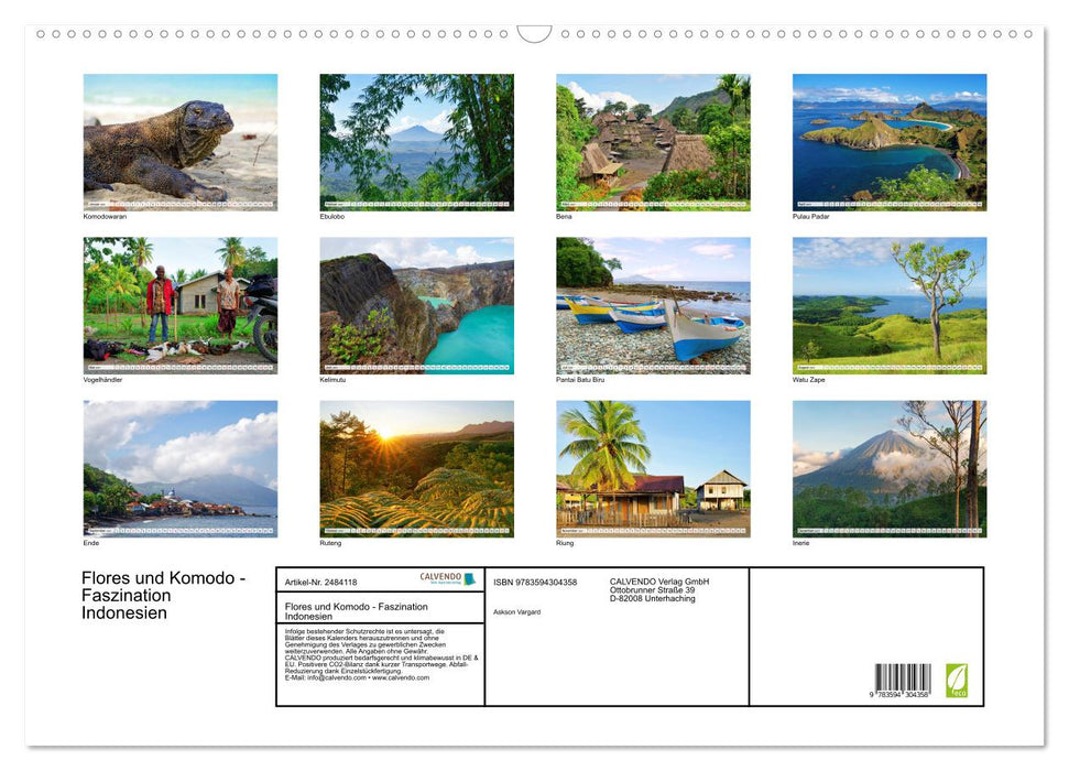 Flores und Komodo - Faszination Indonesien (CALVENDO Wandkalender 2027)