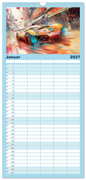 Futuristische Boliden - Asiatisch inspiriert (CALVENDO Familienplaner 2027)