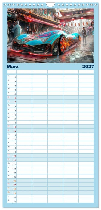 Futuristische Boliden - Asiatisch inspiriert (CALVENDO Familienplaner 2027)