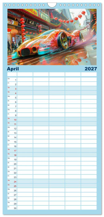 Futuristische Boliden - Asiatisch inspiriert (CALVENDO Familienplaner 2027)
