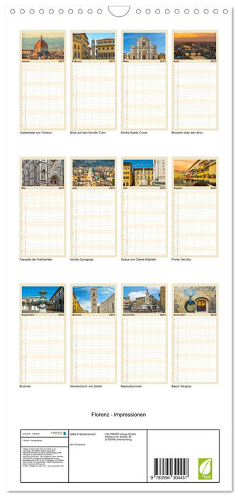 Florenz - Impressionen (CALVENDO Familienplaner 2027)