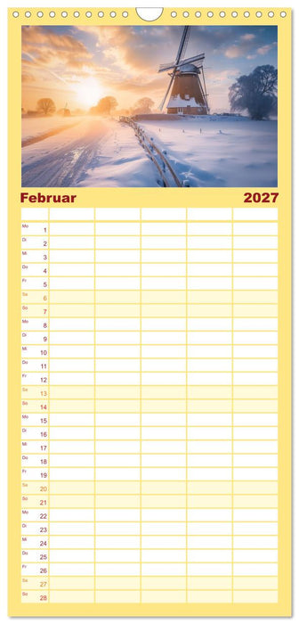 Märchenhaft Windmühlen (CALVENDO Familienplaner 2027)