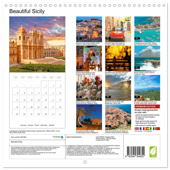 Beautiful Sicily (CALVENDO Monthly Calendar 2027)