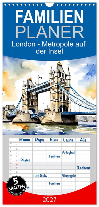 London - Metropole auf der Insel (CALVENDO Familienplaner 2027)