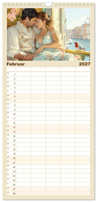 Zarte anmutige Romanzen (CALVENDO Familienplaner 2027)