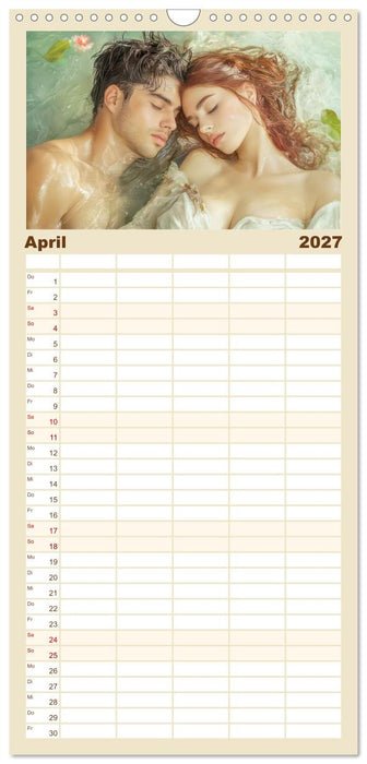 Zarte anmutige Romanzen (CALVENDO Familienplaner 2027)
