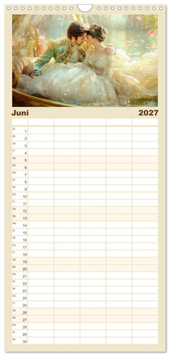 Zarte anmutige Romanzen (CALVENDO Familienplaner 2027)