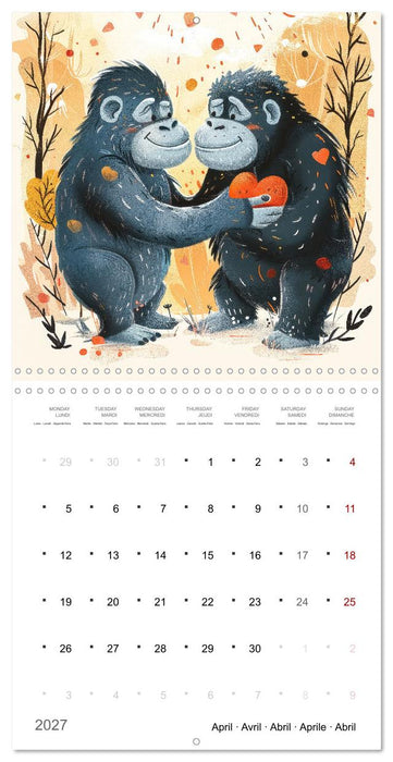 Through the year with love (CALVENDO Monthly Calendar 2027)