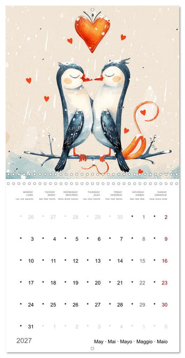 Through the year with love (CALVENDO Monthly Calendar 2027)