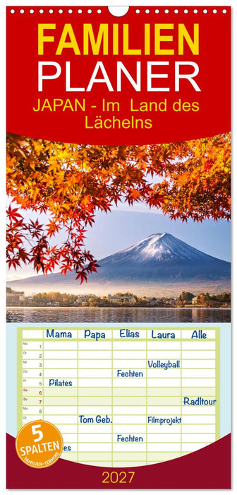 JAPAN - Im Land des Lächelns (CALVENDO Familienplaner 2027)