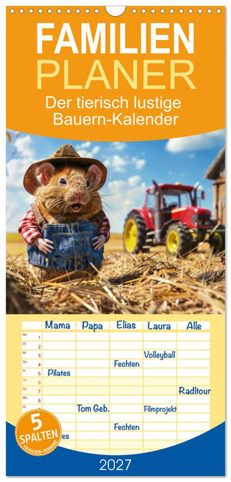 Der tierisch lustige Bauern-Kalender (CALVENDO Familienplaner 2027)