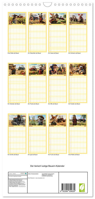 Der tierisch lustige Bauern-Kalender (CALVENDO Familienplaner 2027)
