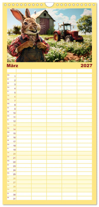 Der tierisch lustige Bauern-Kalender (CALVENDO Familienplaner 2027)