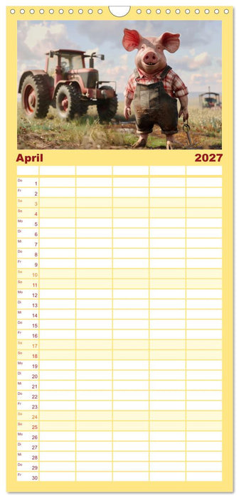 Der tierisch lustige Bauern-Kalender (CALVENDO Familienplaner 2027)