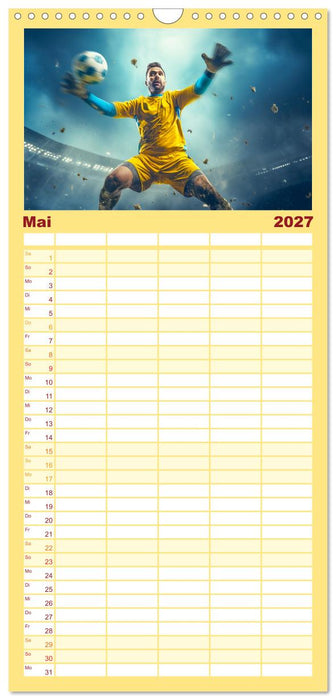 Fussball - Tormann in Aktion (CALVENDO Familienplaner 2027)